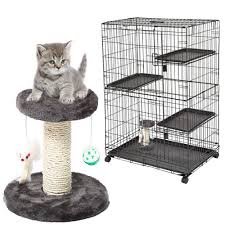 アマゾン | IYOIYA 子猫用爪研ぎ付きキャットタワー