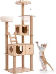 PETTOM 大型猫用木製キャットタワー