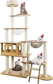Amazon | YUCHONG 6階建てキャットタワー 透明スペース付き