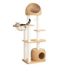 PETTIFUL 木製キャットタワー 宇宙船デザイン